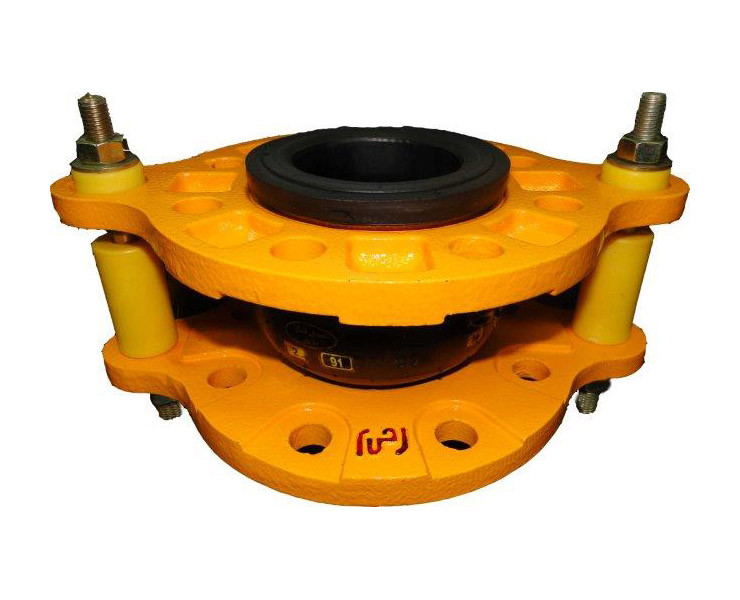 لرزه گیر لاستیکی قرمز 4 اینچ PN10 مهاردار ارتعاش صنعتی ایران