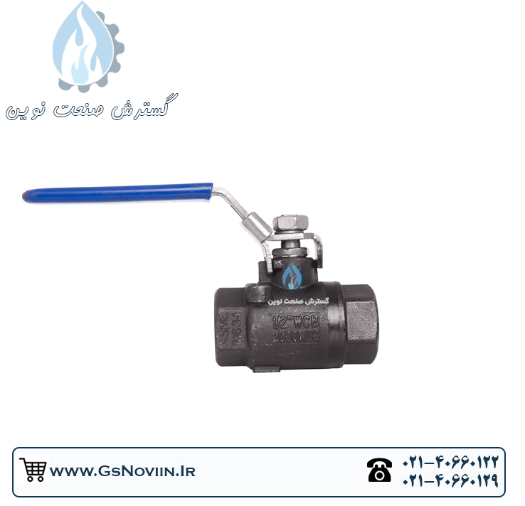 شیرگازی 2000 وگ "4 اینچ فولادی A216 دو تیکه رزوه ای